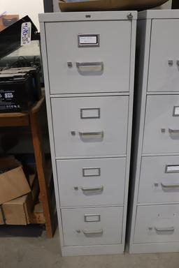 Times 2 - Hon 4 drawer letter size filing cabinets