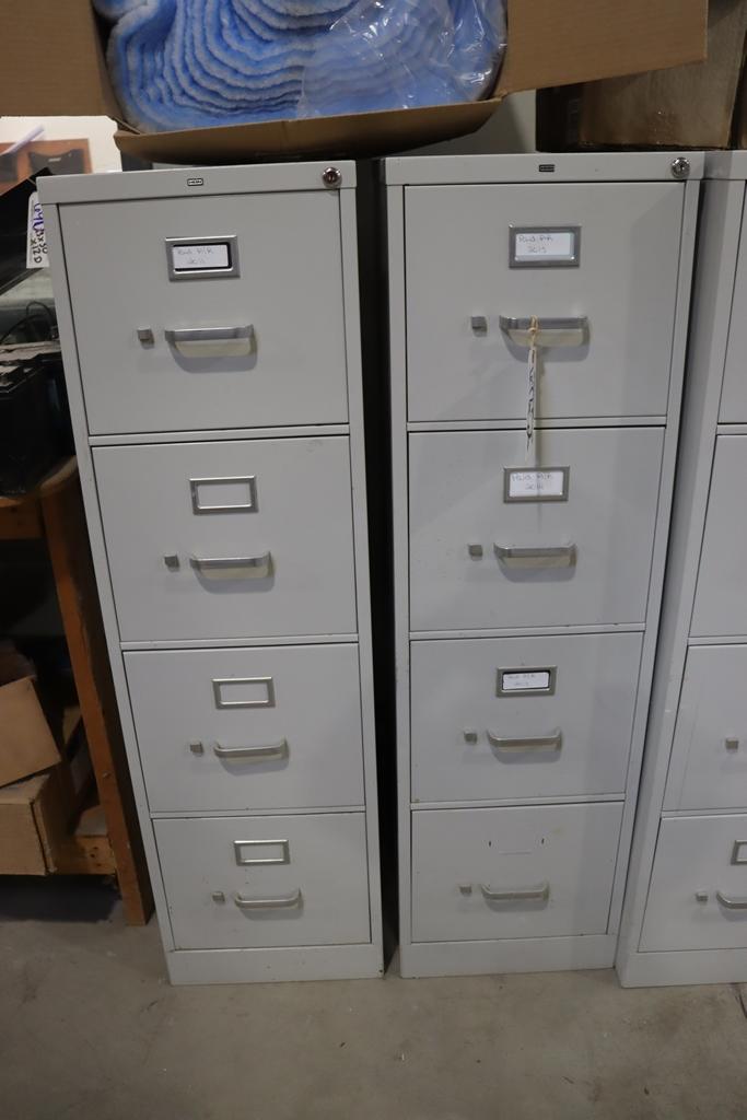 Times 2 - Hon 4 drawer letter size filing cabinets