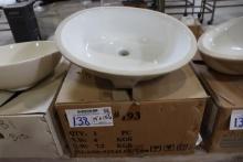 New #193 white 15.5" x 19" lavatory sink