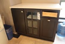 26" x 46.5" x 36" bar/wine cabinet with granite top