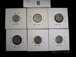 Group of 12 Mercury Dimes