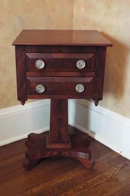 Two drawer wood table