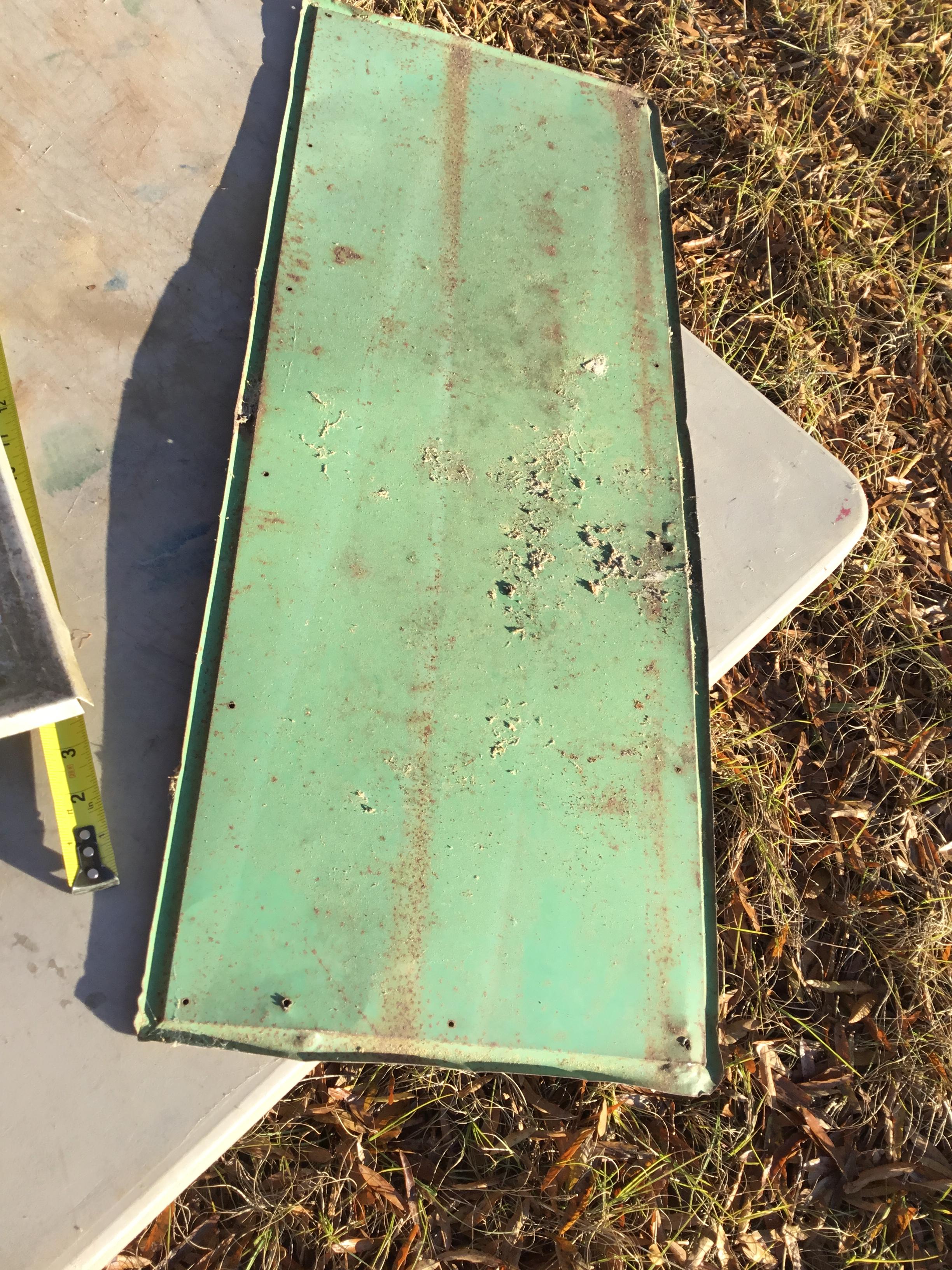 Group of 2 metal signs - Camel 12" x 32" (rusted), Dekalb Speed Dealer 23" x 29" (minor damage)