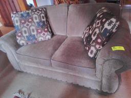 Love Seat (matches Lots # 25 and 27), 2 Cushioned Seats, 68" long x 38" deep