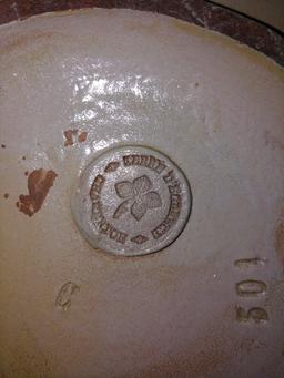 Rare Antique Terre D'Eclance Charenton Brown and Iridescent Plum Art Nouveau Valence Pottery Pitcher