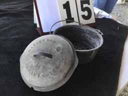 Cast Iron Pot, Stamped Wagner Drip-Drop, No. 8, Skillet Cover, Lid Chipped, Approx. 10" Round