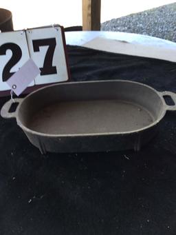 Cast Iron Skillet, 4 Legs, w/ Handles, Approx. 11 1/2" Diameter