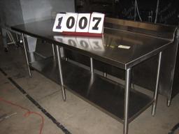 Used SS Work Table 84"x30"x35"