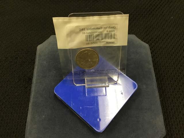 2009 District of Columbia Quarter; Uncirculated; Sealed in Original Plastic Protective Sleeve