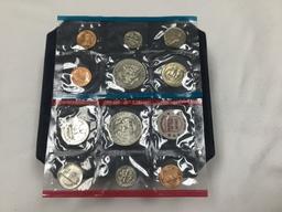 1972 United States Bureau of the Mint Coin Sets; includes 2 Half Dollars, 2 Quarters, 2 Dimes, 2 Nic
