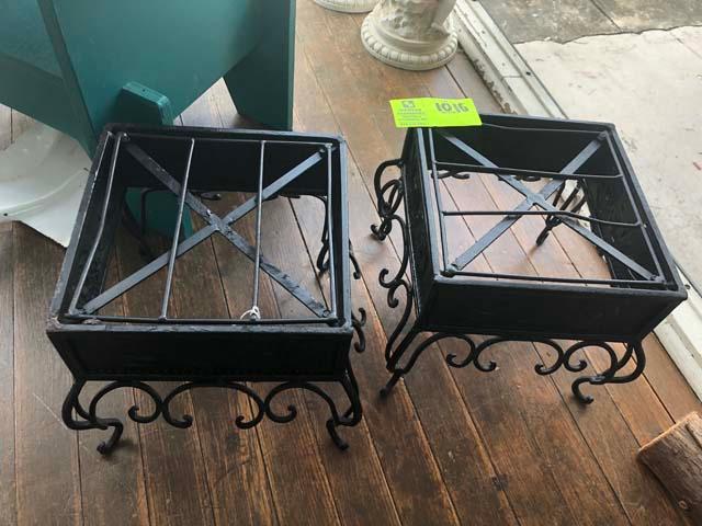 Pair of Metal Plant Stands, 10"x10"x10"