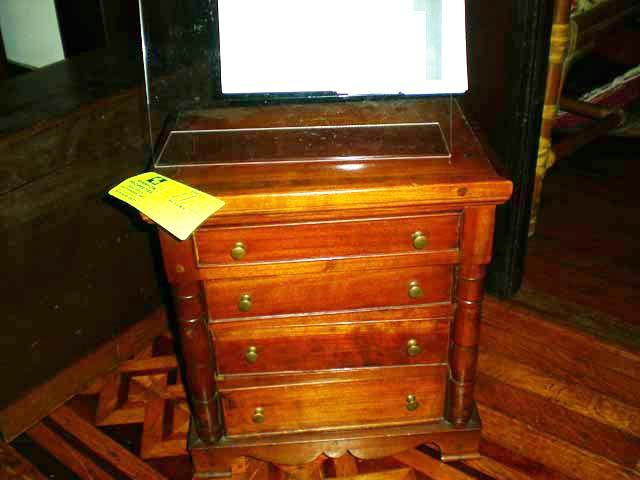 Salesman's Sample of Wood Chest of Drawers with Column Designed Front