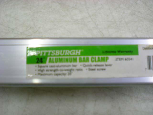 Pair of Pittsburgh 24" aluminum bar clamps 60541