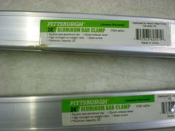 Pair of Pittsburgh 24" aluminum bar clamps 60541