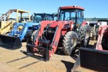 CASE 95 4WD C/A W/ LDR HAY FORKS