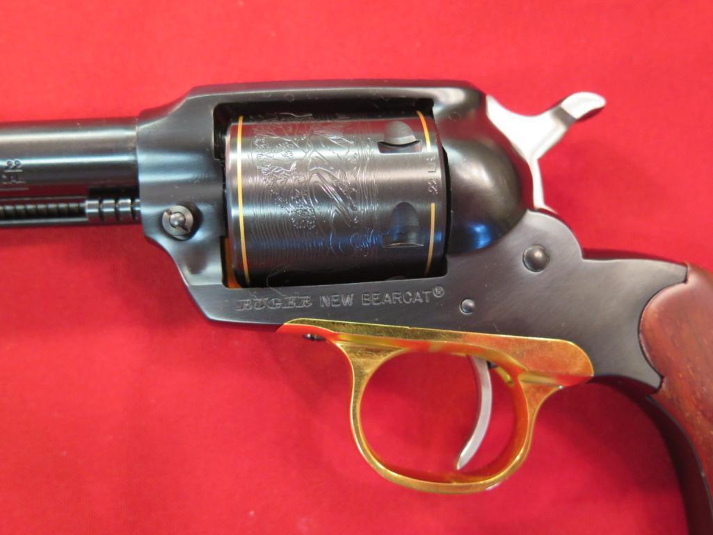 Ruger BearCat 50th Anniversary 2008 .22LR revolver, blued with 14K gold emb