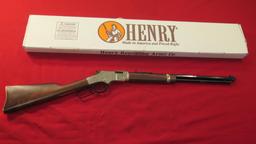 Henry Golden Boy Deluxe model HOO4DD .22LR lever, hand engraved with fancy