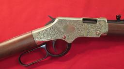 Henry Golden Boy Deluxe model HOO4DD .22LR lever, hand engraved with fancy