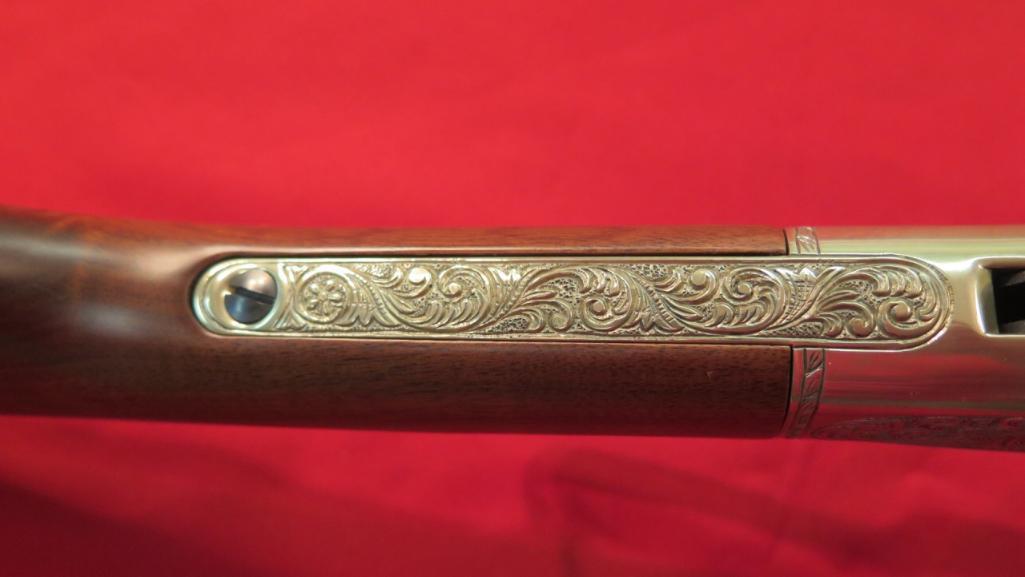 Henry Golden Boy Deluxe model HOO4DD .22LR lever, hand engraved with fancy