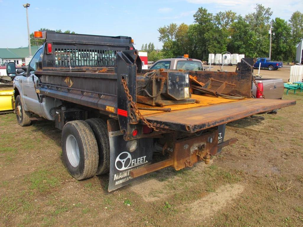 2002 Ford F350 1T 4wd Std Cab Dump 7.3 Diesel, 4x4, Hydro Dump Box, Plow, S