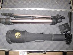 Cabela’s 20-60x70 Alaskan series spot scope w/tripod, window mount & case,