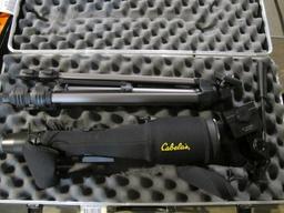 Cabela’s 20-60x70 Alaskan series spot scope w/tripod, window mount & case,