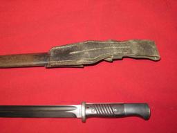 E.Pack & S 15" bayonet with sheath & belt loop, tag#6168