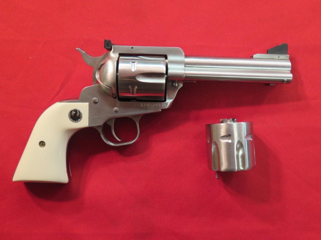 Ruger New Model Blackhawk .45acp/.45LC revolver, stainless, 2 cylinders, or