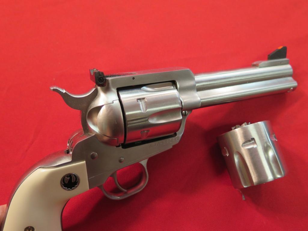 Ruger New Model Blackhawk .45acp/.45LC revolver, stainless, 2 cylinders, or