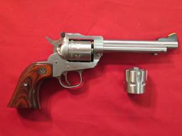 Ruger New Model Single Six .22WMR/22LR revolver, stainless, original case,