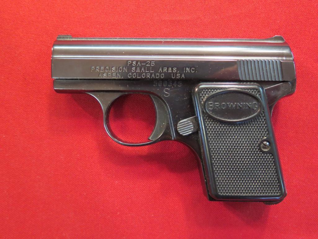Browning Baby PSA-25 25acp semi auto pistol, 2 magazines, holster, original