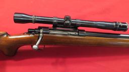 Krag M89 1897 rebarreled .22 Hornet bolt, Weaver Varmint Master scope, tag#