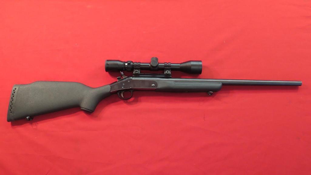 H&R Handi rifle 7mm-08 single shot with Weaver 3x9 scope, tag#1197