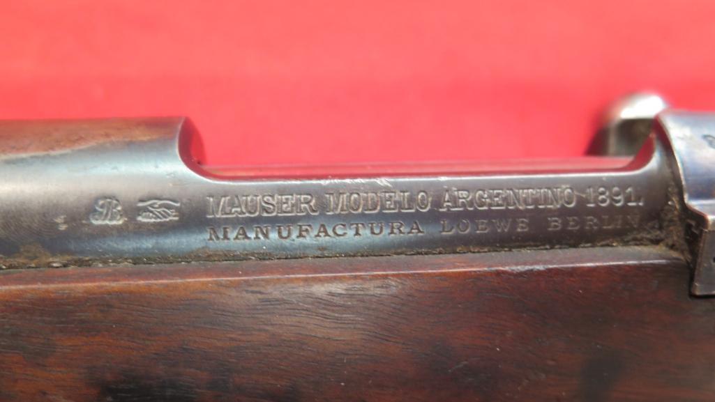 Mauser modelo Argentino Berlin (1891) Loewe 7.65x53mm bolt, all matching nu