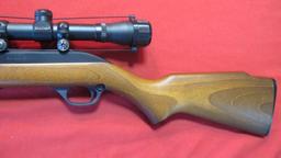 Marlin 60 22lr semi auto w/scope, squirrel stock with owners manual and gun