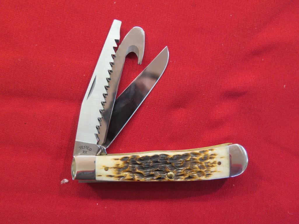 CASE Trapper with saw & mini-Trapper LNIB pocket knives, tag#4019