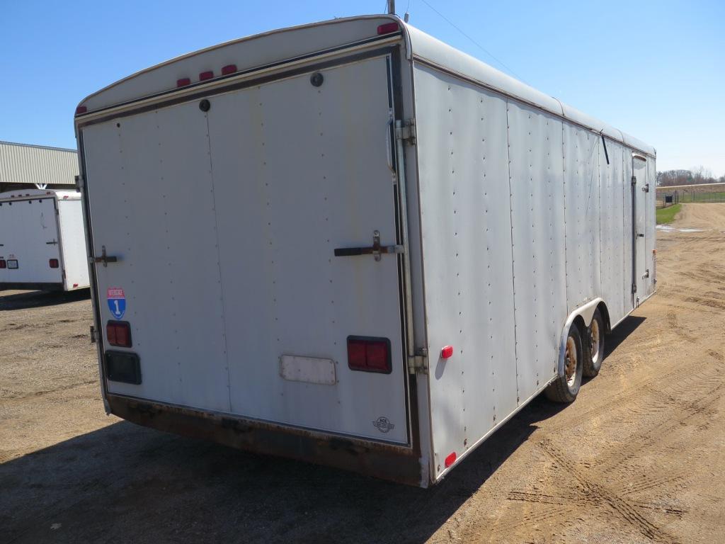 2002 Interstate 8' x 24' tandem axel enclosed cargo trailer with rear ramp