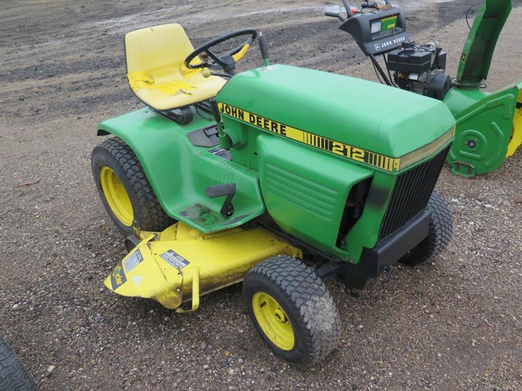 John Deere 212 48" deck, runs good, tag#3273