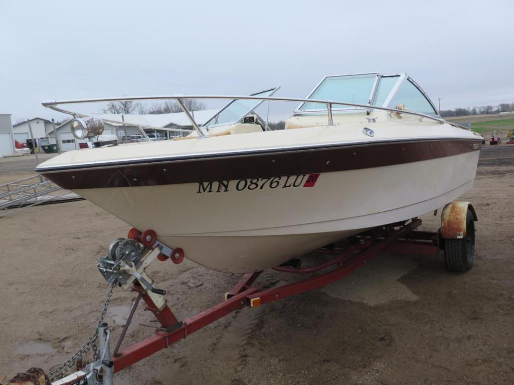 1979 Century 19' Bow Rider on 1979 Calkins trailer w/MercCruiser 260 Chevy