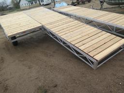 Portadock 32' aluminum roll in dock with cedar decking - new, tag#3302