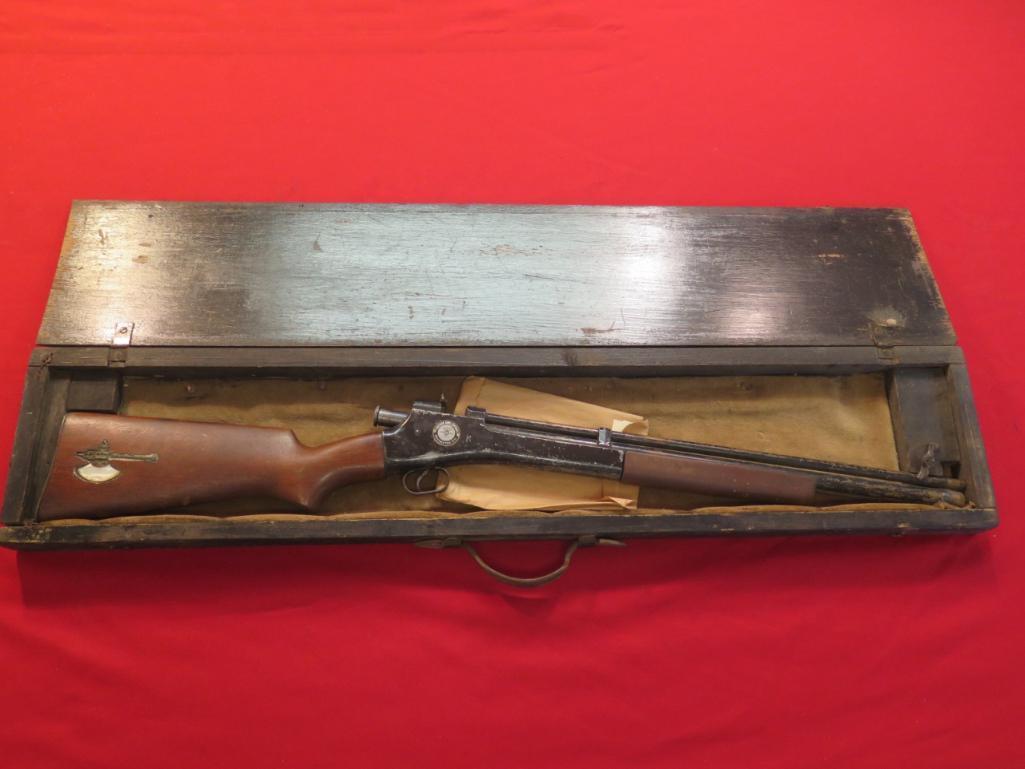 Crosman .22 pellet gun w/original wood box, tag#5121