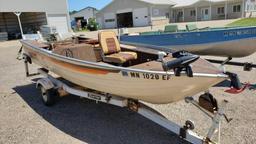 1979 Sea Nymph 16' aluminum w/Evinrude 50hp outboard (runs) on 1967 Spartan