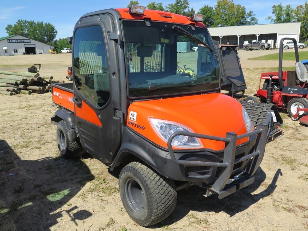 2012 Kubota RTV1100 Diesel 4wd Utility with cab, heat, A/C, hydraulic dump,