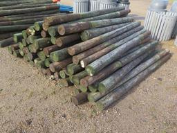 Treated fence posts, 8-10' long~1563