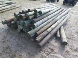 Treated fence posts, 8-10' long~1565