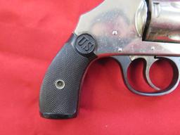 US Revolver break open 5 shot hammerless .38 S&W revolver with holster, tag