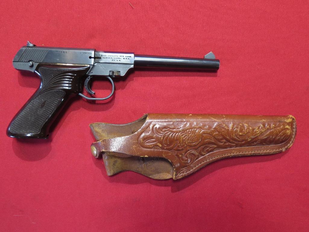 High Standard Dura Matic M-101, .22LR semi auto pistol w/holster-parts gun