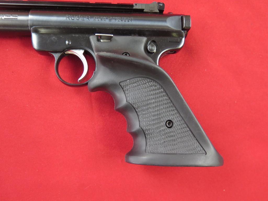 Ruger Mark II Target .22LR semi auto pistol, bull barrel, Volquartsen molde