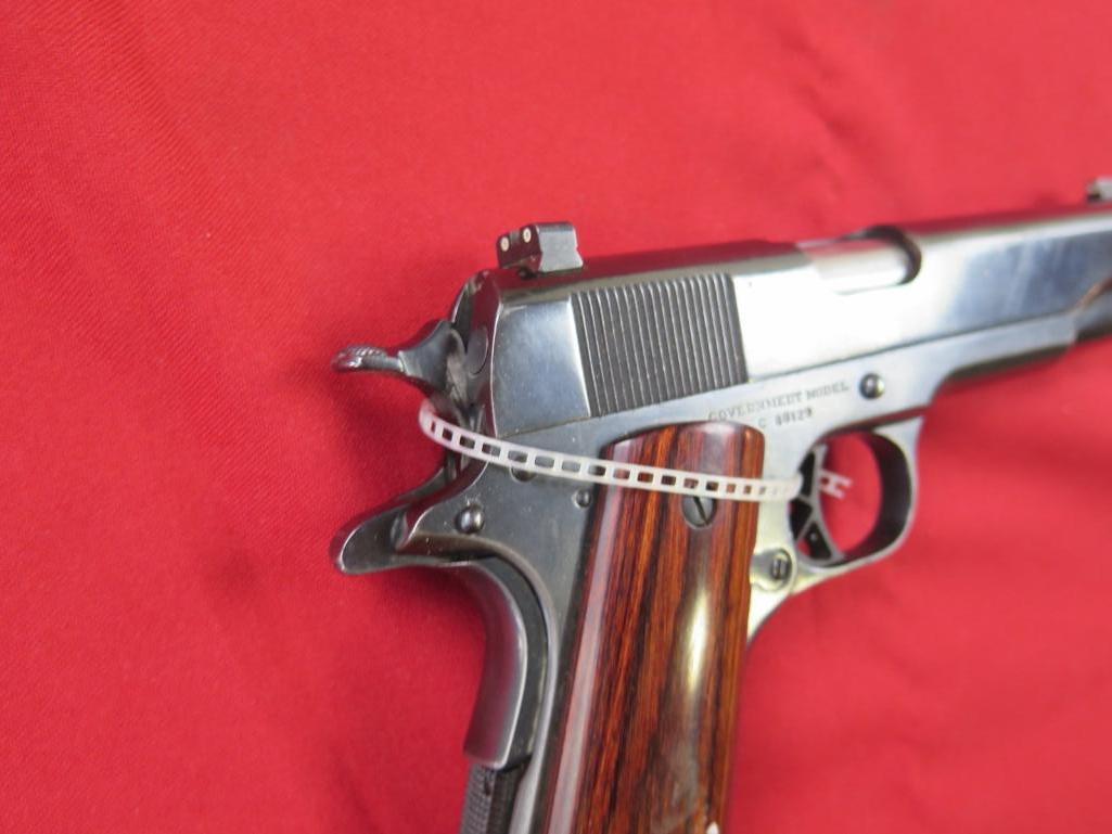 Colt 1911 45Auto semi auto pistol, 1917 commercial lower, Remington Rand up