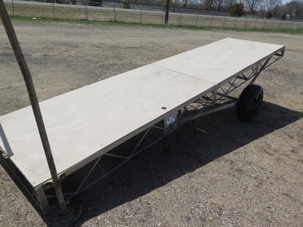 Roll-A-Dock 40' Aluminum dock with fiberglass top & wheels~3544